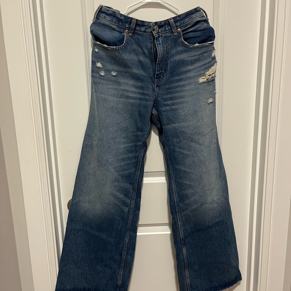 Abercrombie & Fitch Denim - Abercrombie & Fitch Blue Flare Wide Leg Jeans
